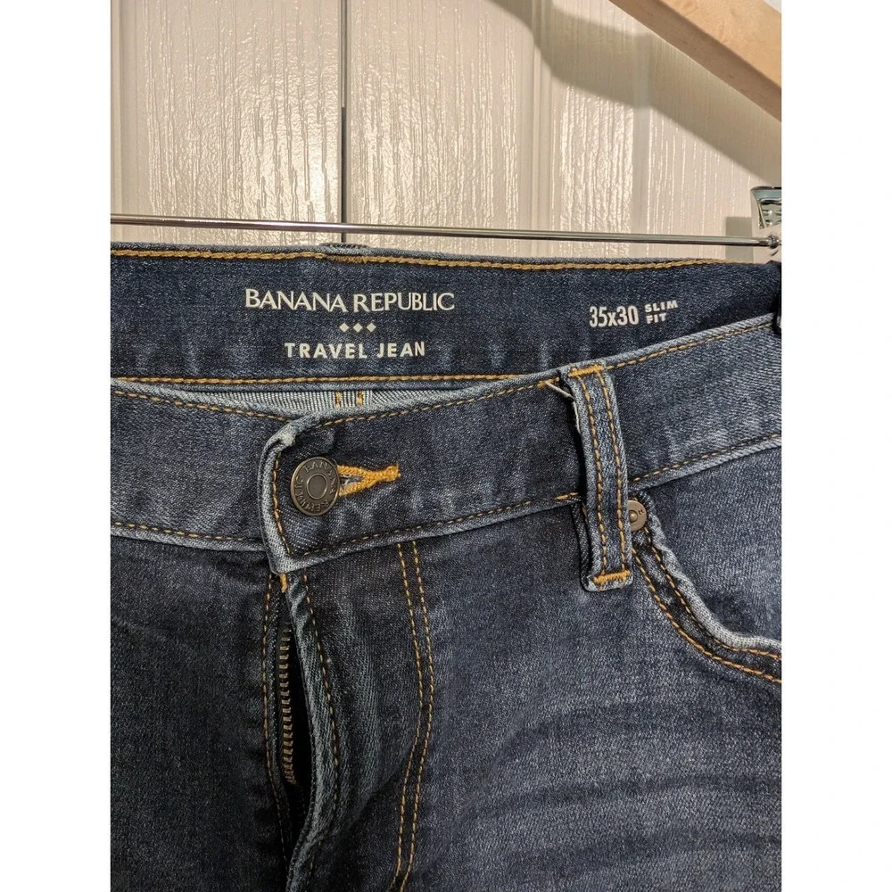 Banana Republic Travel Jean Men's 35x30 Slim Fit Blue
